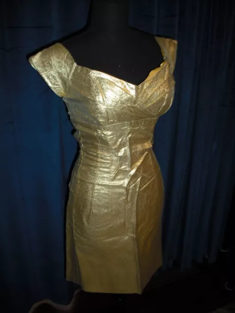 Marilyn Monroe Owned Worn 50's Gold Lame Dress from friend Sydney Guilaroff