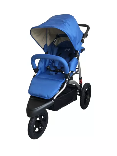 Poussette aluminium trois roues bébé enfant inclinable panier rangement VIALA B