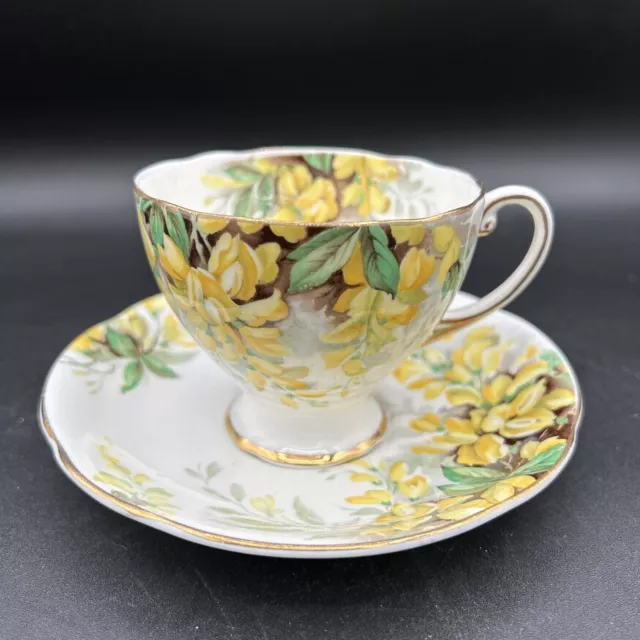 Vintage Royal Standard  England “Laburnam” Cup & Saucer Yellow Floral Teacup