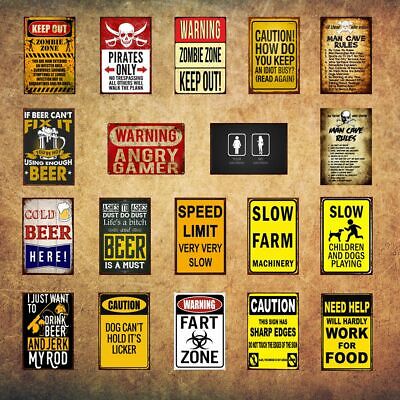 Vintage Man Cave Cafe Garage Retro Metal Tin Sign Wall Decor Plate Poster 8*12in