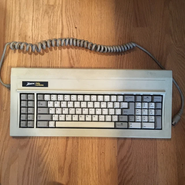 VINTAGE ZENITH DATA Systems Z-150 Mechanical Keyboard ALPS Green