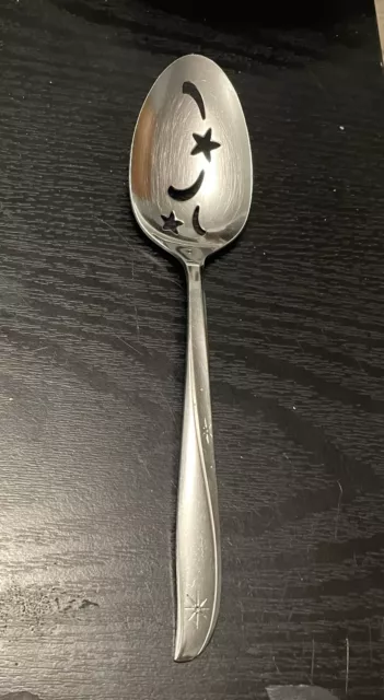 Oneida Community Stainless TWIN STAR Pattern Pierced Serving Spoon