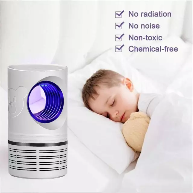 Electric Mosquito Killer Lamp USB UV Insect Fly Pest Zapper Bug Trap N4U6