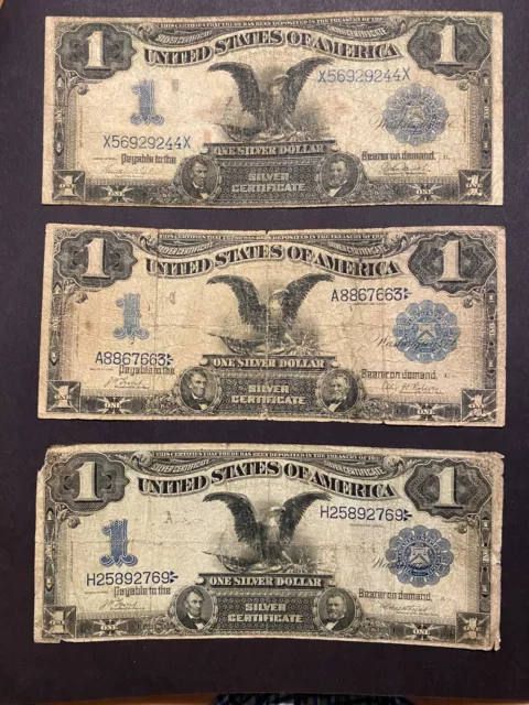1899 $1 Black Eagle One Dollar Note ✯ Large Silver Certificate Estate Rare ✯