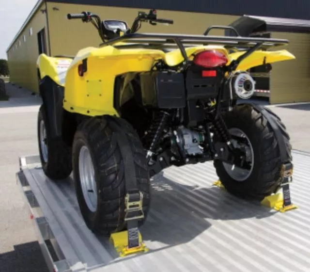 Moose Utility Division ATV UTV Tire Wheel Chock Tie Down Strap Kit For Trailers