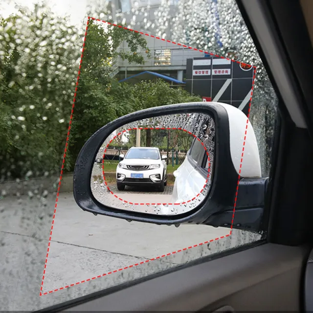 Car Clear Rearview Mirror Protective Film Anti Fog Window Foils Rainproof 4x zy 2