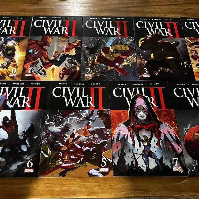 Marvel Civil War II #0-8 Complete Set #0 1 2 3 4 5 6 7 8 2016 Marvel VF/NM