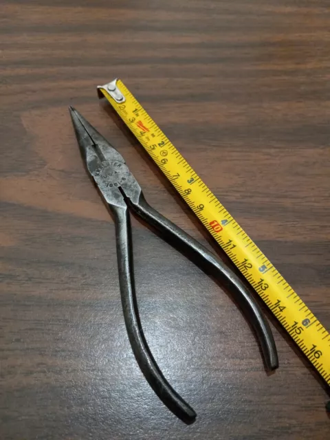 VTG KRAEUTER No.1661-6 LONG 6-1/4" NEEDLE NOSE CUTTING PLIERS U.S.A BY S-K TOOLS