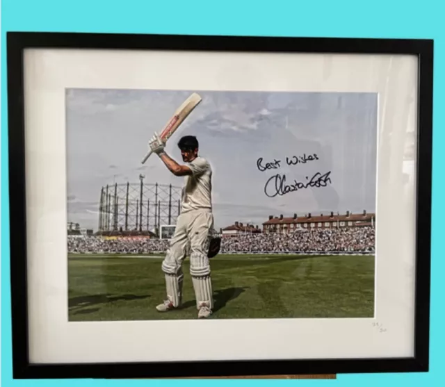 Alastair Cook Signed Framed Print