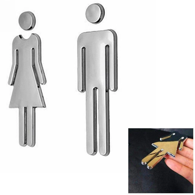 MEN&WOMAN WC DOOR Signs Decals Toilet Signs Restroom Washroom Signage ...