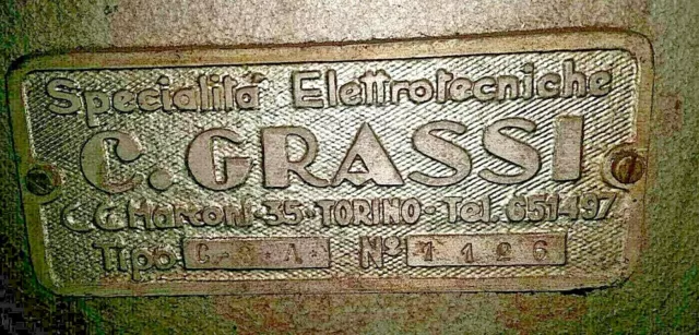 Banco Prova  Vintage Apparecchi Elettrici C. Grossi Torino  Anno 1930/40 2