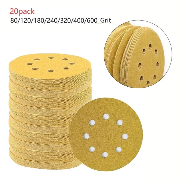 Molle abrasive di alta qualità 5 pollici confezione da 20 per lucidatura e levigatura