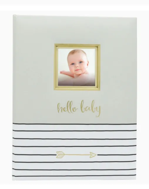 Pearhead Hello Baby First 5 Years Baby Memory Book with Photo Insert