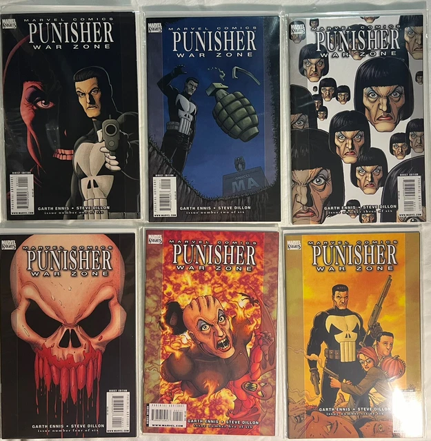 Punisher War Zone 1-6 Garth Ennis Steve Dillon Marvel Knights 2009 Complete VF+