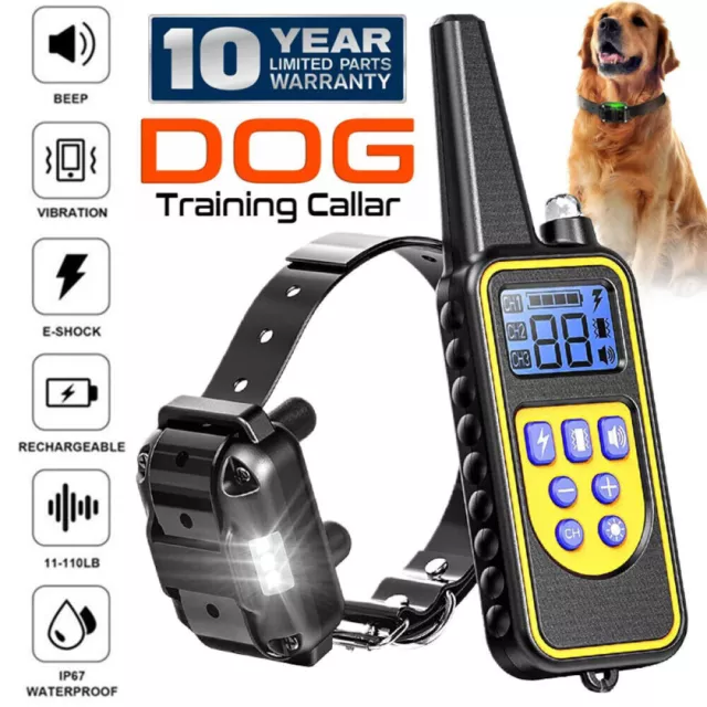 800M Hund Ausbildung Stromschlag Erziehungshalsband Hunde Vibration Ton E-Shock