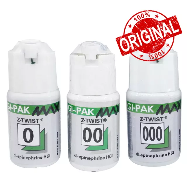 6 Types Gingi-Pak Max Z-Twist Dental Gingival Retraction Cord Packing