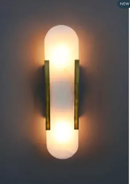 YVES Alabaster stone WALL LIGHT GOLD  By Emac & Lawton / Florabelle