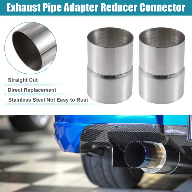 Car Exhaust Pipe Adapter Reducer Connector 2.75" ID to 3" OD (Set of 2)