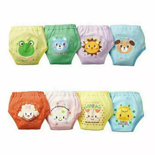 4pcs Toddler 4 Layers Girls Boys Baby Kids Waterproof Potty Training Pants## UK