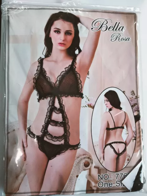 Sexy body donna nero  completo intimo completino hot lingerie