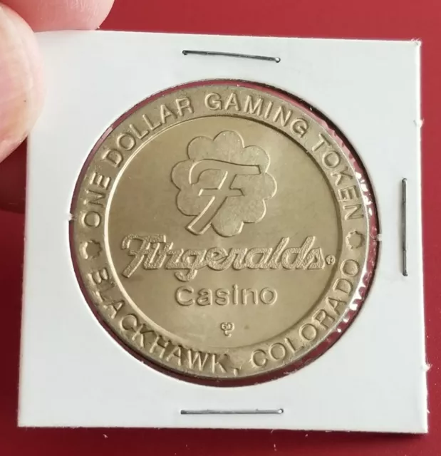 OBSOLETE! RARE Vintage FITZGERALDS Casino (Blackhawk) $1 Brass GAMING TOKEN OBSOLETE! RARE Vintage FITZGERALDS Casino (Blackhawk) $1 Brass GAMING TOKEN
