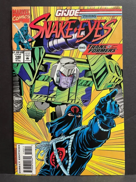 G.I.Joe #140 NM-  1993  High Grade Marvel Comic  Starring Snake-Eyes
