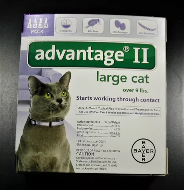Bayer Advantage II Large Cat over 9 lbs 4 Pk
