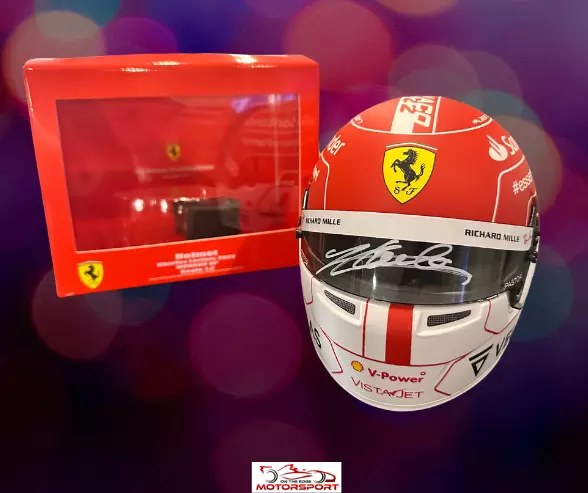 Signed Charles Leclerc 2022 MONACO Ferrari Bell 1:2 Helmet