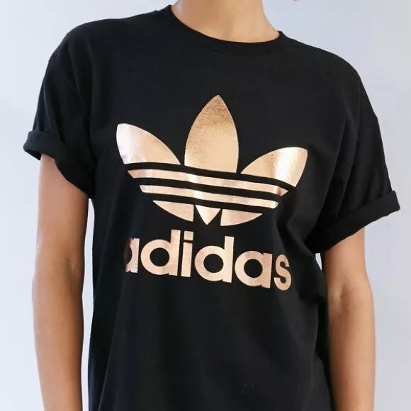 Adidas Originals Rose Gold Double Logo Tee Size Small Urban Outfitters Exclusive