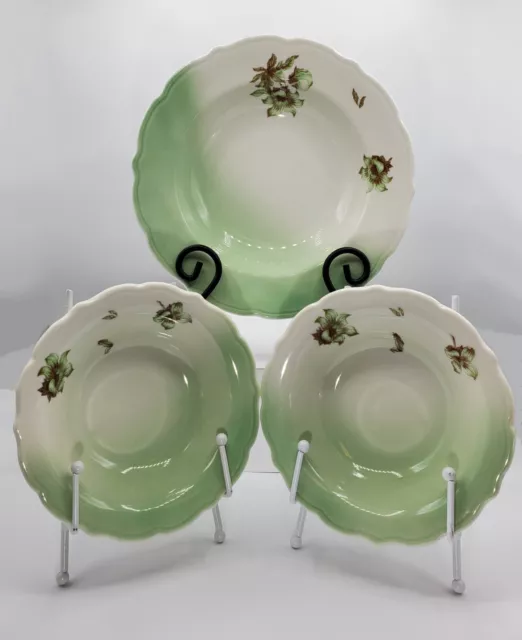 Union Pacific Railroad Syracuse Mint Desert Rose China Set Of 3 Bowls
