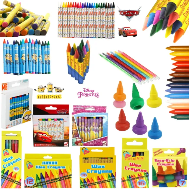 6-36 Drawing Coloring Wax Crayons,Twistables,Easy Grip, Kids Children Stationery