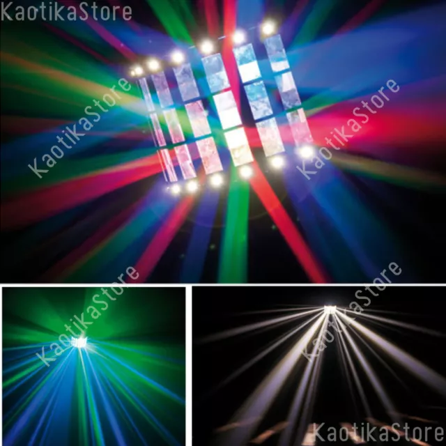 EFFETTO LUCE 2-in-1 DISCOTECA LED STROBO dj feste luci RGB derby musicale auto 3