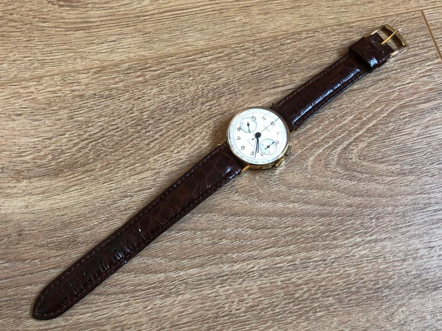 Boîtier Arrière De Montre – Plaqué Or – Diamètre 3,5 Cm – Poids 19,95 G – Occasion En Excellent état