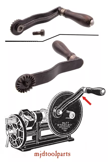 Orig. Crank Handle & Screw for Stanley No. 77 Dowel Turning Machine-mjdtoolparts