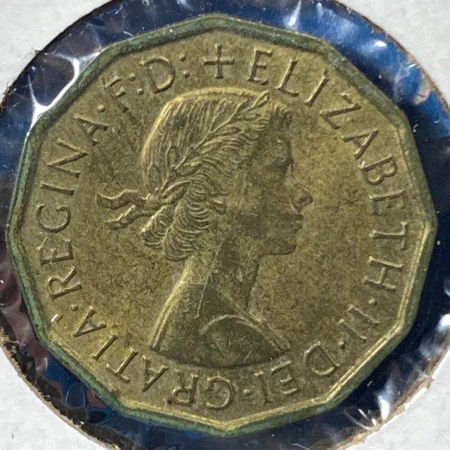 1967 Great Britain 3 Pence, Elizabeth II, KM# 900 (70087)