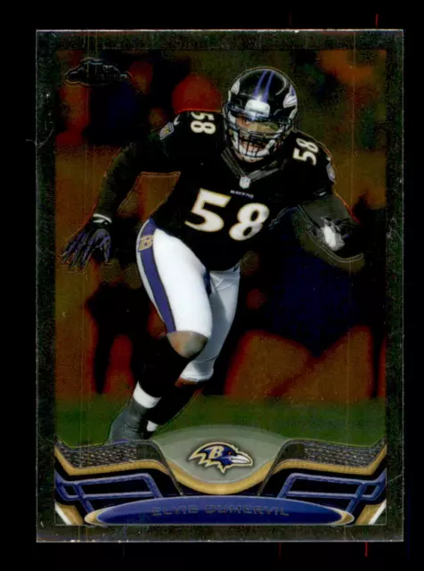 2013 Football Topps Chrome Elvis Dumervil Baltimore Ravens #182 Silver