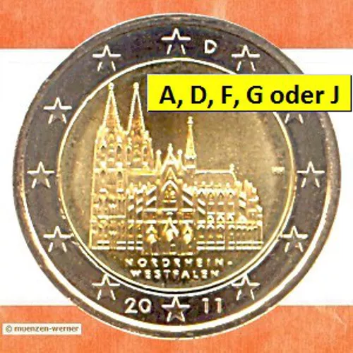 Sondermünzen Deutschland: 2 Euro Münze 2011 NRW Kölner Dom Sondermünze BRD