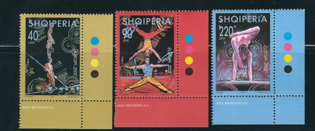 Albania 2002 Circo Set (Scott 2672-4 Completo) VF/XF Nuovo senza Linguella