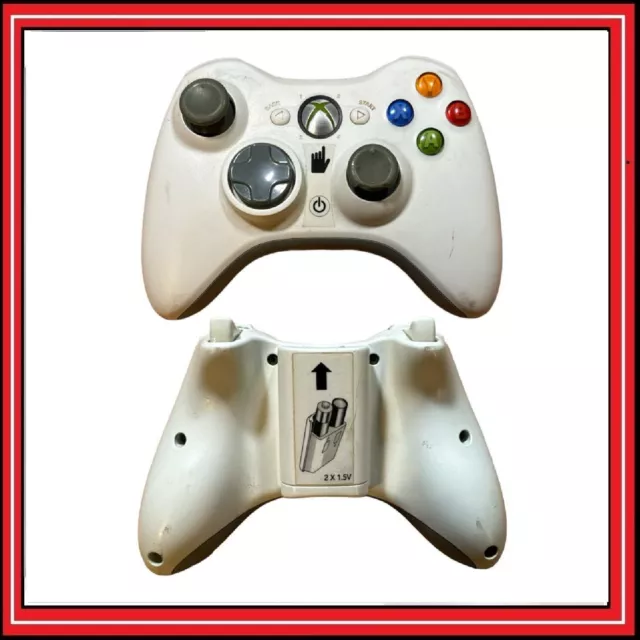 Controller Pad Gamepad per Xbox 360 Microsoft Wireless Originale Bianco Usato