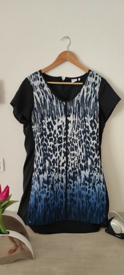Miss Trend One épaule léopard et Beading Robe Taille 42 