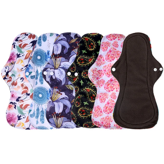 1 pieza Almohadillas de toallas de higiene de tela menstrual de bambú Mandy.UL