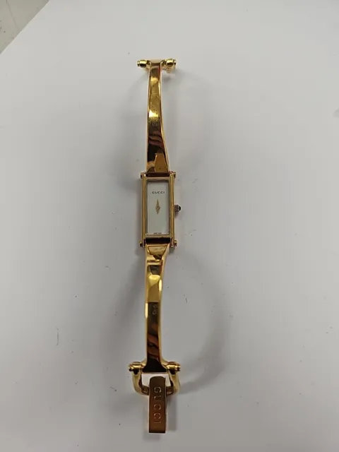 Gucci 107 G Mother of Pearl Dial Charm Bracelet Women's Watch YA107508