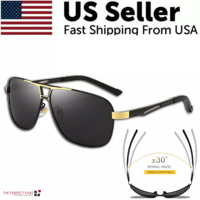Mens Polarized Pilot Sunglasses Outdoor Driving UV400 Sun Glasses Sport Eyewear