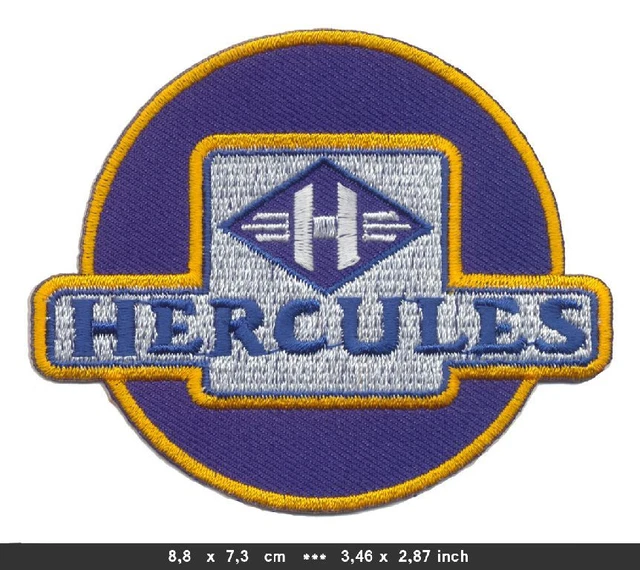 HERCULES Aufnäher Aufbügler Patch Motorrad Mofa Mokick Kleinkraftrad Deutschland