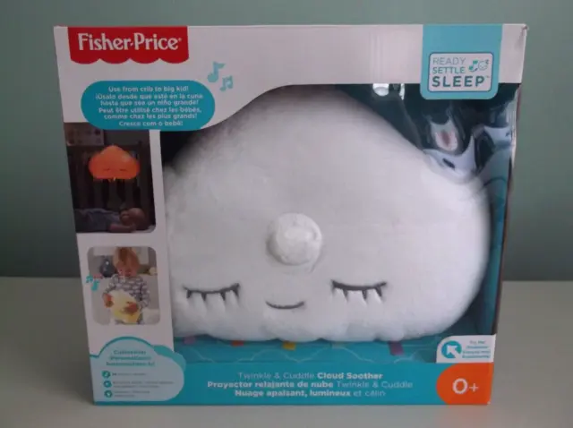 Fisher Price Twinkle & Cuddle Cloud Soother Plush Crib-Attach Baby Comfort Glow