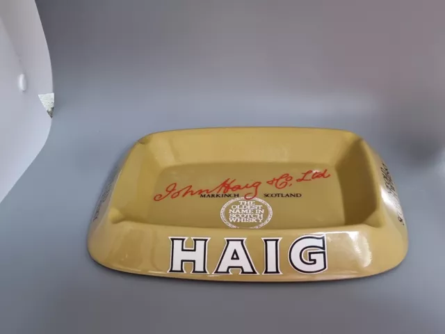 🌟Vintage Haig Markinch Scotland Whisky Melamine Ashtray 9 x 6.5 inches🌟