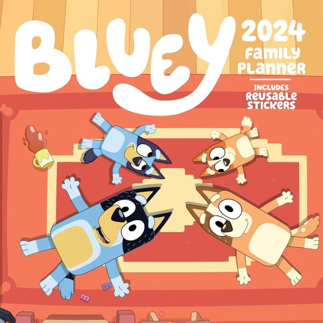2024 CALENDAR BLUEY Family Planner Square Wall Browntrout A03728 16.02