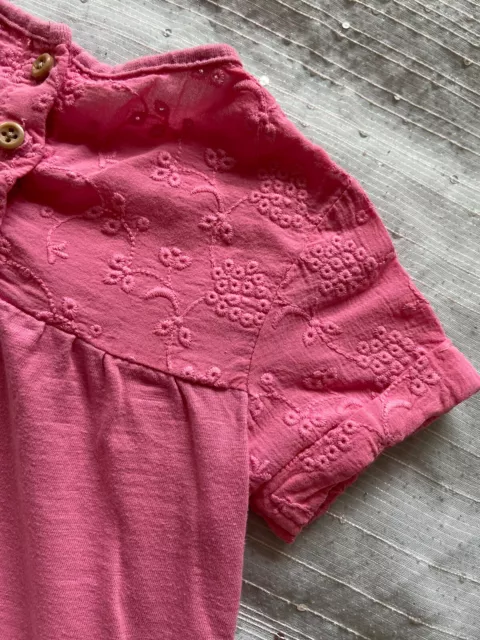 Next Pink Pretty Short Sleeved Tunic Top For Girls Aged 4 Years 9
