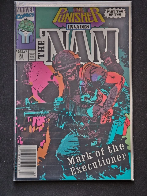 THE PUNISHER INVADES THE 'NAM #53 (MARVEL COMICS, 1991) Part 2 NEWSSTAND VF/NM