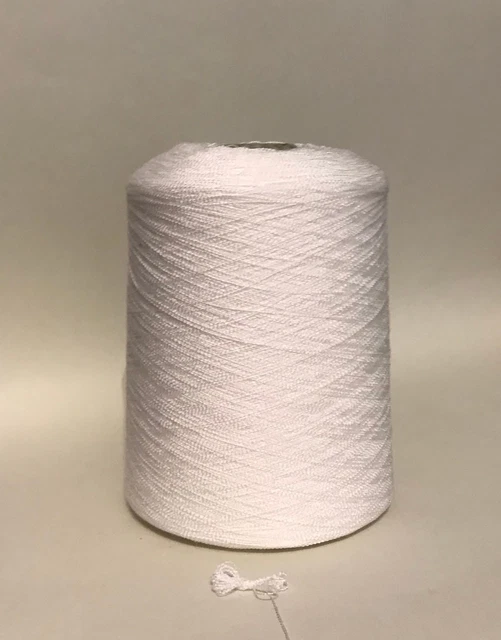 Hilo de 1 capa Metro, crepe fino, cono 500 g, color: blanco
